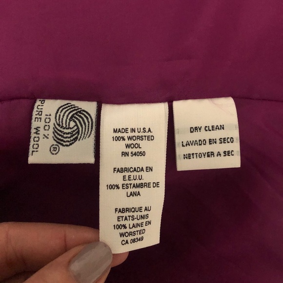 Christian Dior Purple Wool Vintage Blazer Jacket - Picture 4 of 4